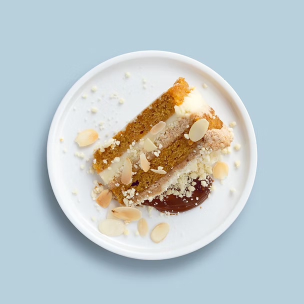 Lightly spiced carrot cake with cream cheese frosting